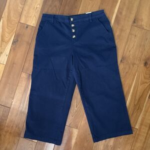 tribal jeans wide leg Crop pants Audrey Size 12 Navy Blue